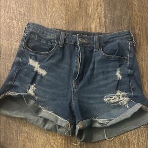 Aeropostale Blue Distressed Jean Shorts